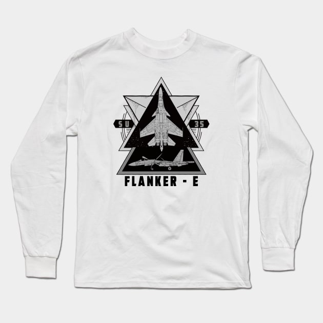 SU-35 ( flanker -e ) Long Sleeve T-Shirt by theanomalius_merch